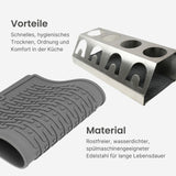 Flaschenhalter für SodaStream-Flaschen Abtropfgestell Abtropfhalter Abtropfständer