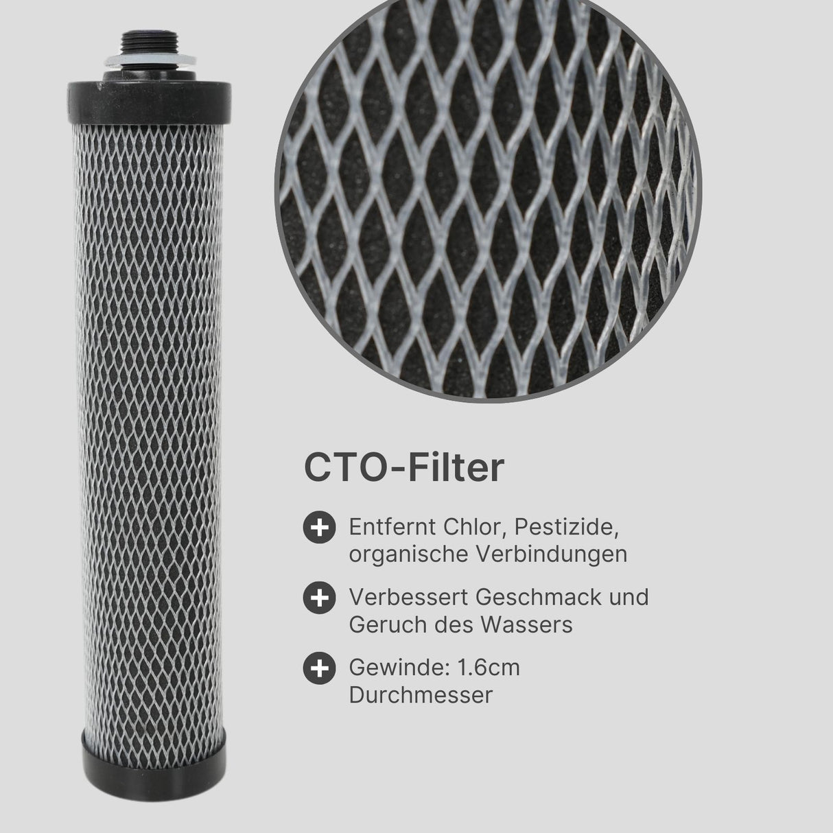 CTO-Filterkartusche Ersatzfilter für Counter Top-Wasserfilter 137862
