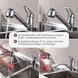 Küchenarmatur Wasserhahn mit ausziehbarer Brause Mischbatterie