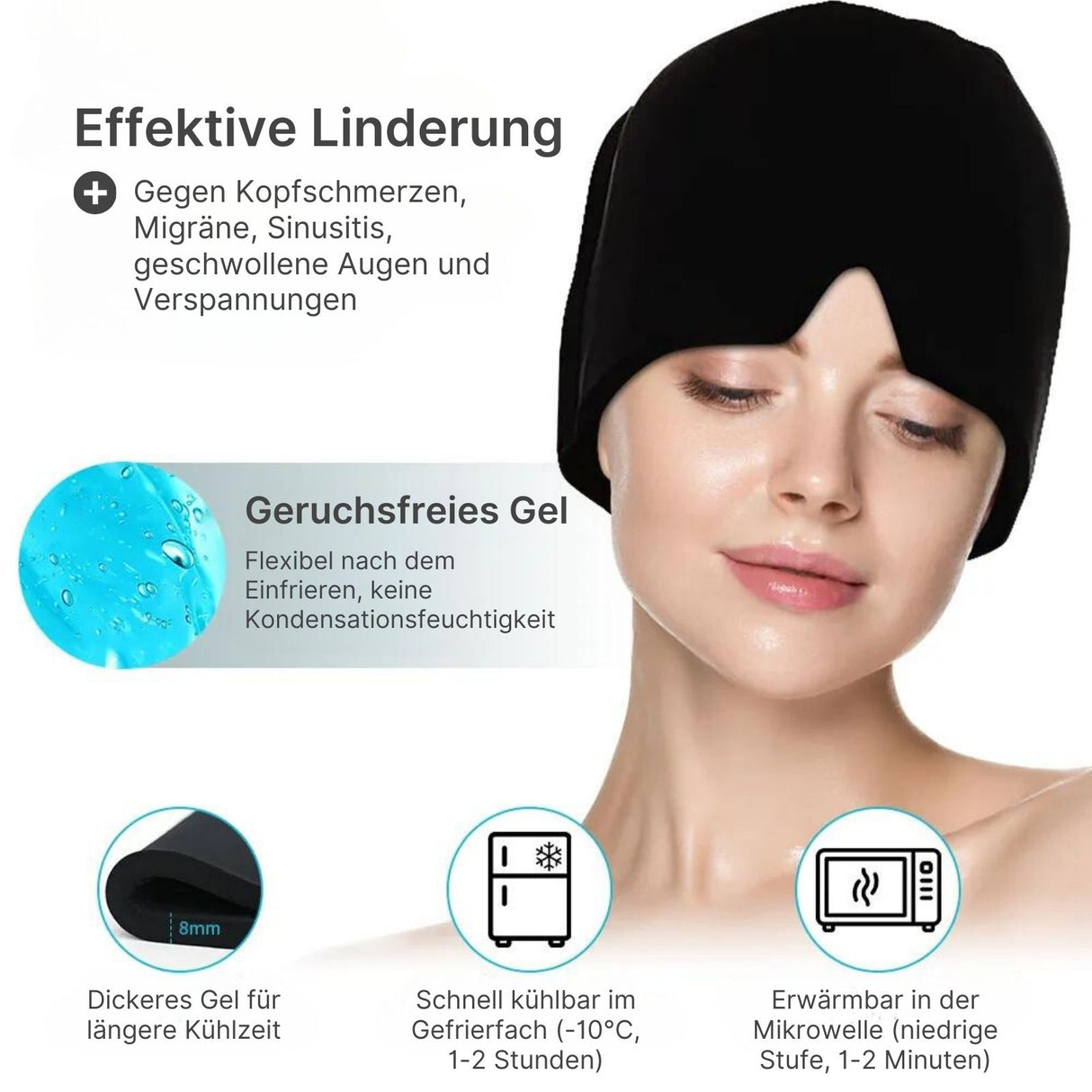 Gel-Gesichtsmaske Entspannungs-Gelmaske Kühl- und Wärmemaske