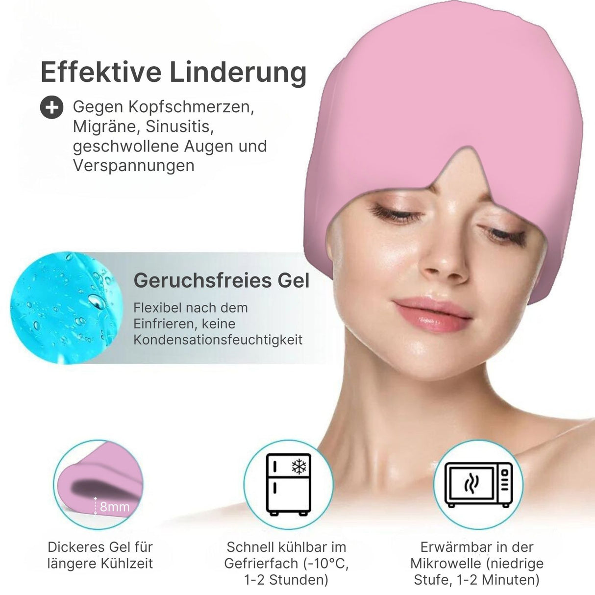 Gel-Gesichtsmaske Kühl- und Wärmemaske Entspannungs-Gelmaske