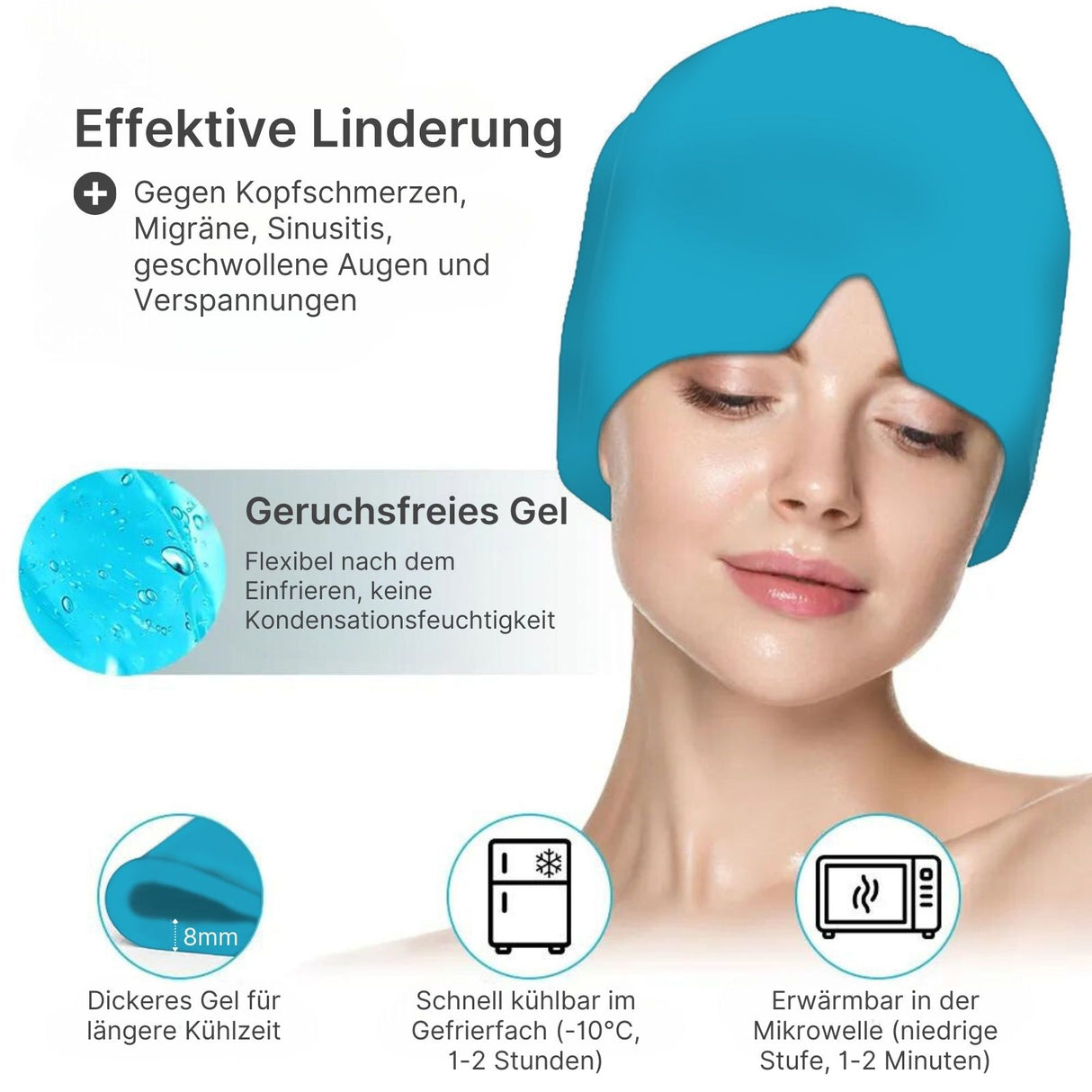 Gel-Gesichtsmaske Entspannungs-Gelmaske Kühl- und Wärmemaske