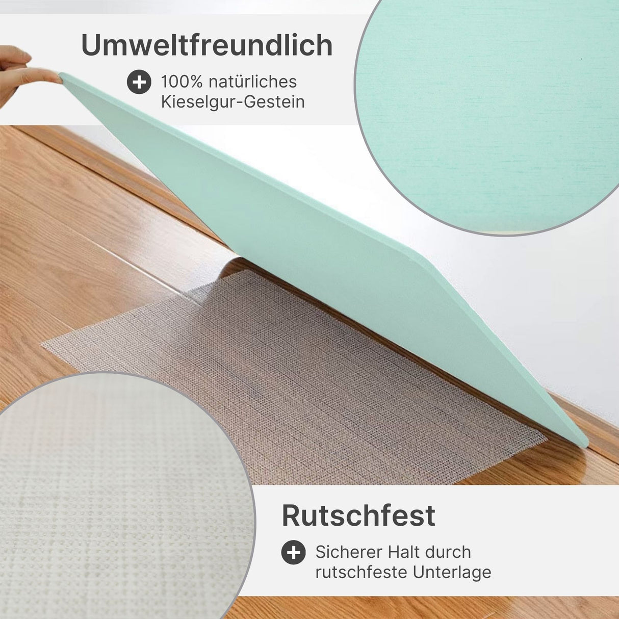Diatomit-Fussmatte Stein-Badematte Kieselgur-Matte Badvorleger fürs Badezimmer