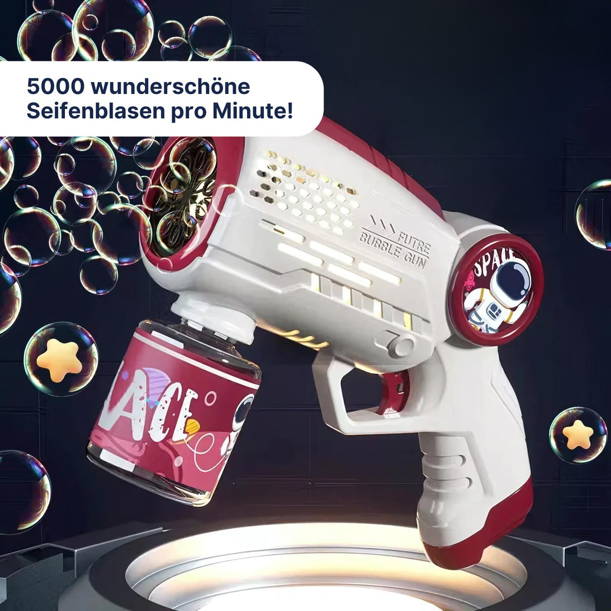 Weltraum-Seifenblasenpistole Automatische Seifenblasenmaschine Bubble Maker