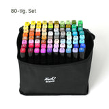 80-tlg. Set Doppelseitige Stifte Twin Marker Dual Marker Doppelspitz-Filzstifte