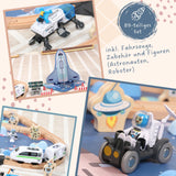 89-tlg. Holzeisenbahn-Set Weltraum-Spielzeugeisenbahn Kinderspielzeug