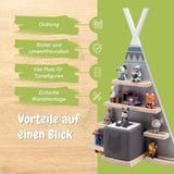 Tipi-Wandregal für Toniebox und Toniefiguren Holzregal Spielzeug-Organizer