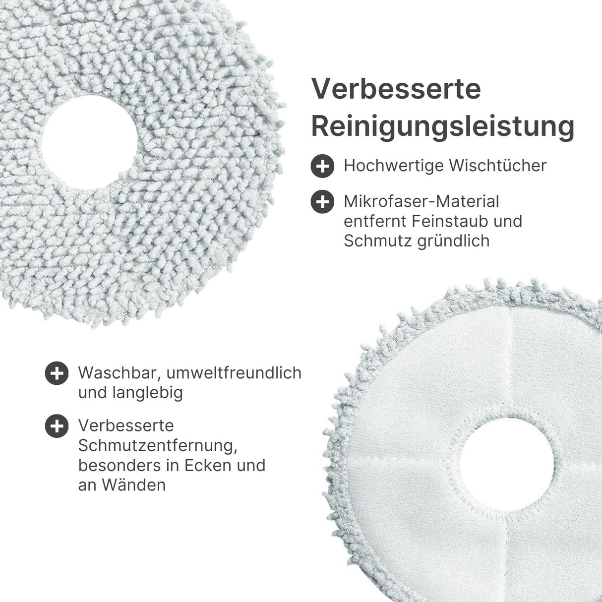4er-Set Alternative Wischtücher zu Dreame L10 L10s L20 Ultra
