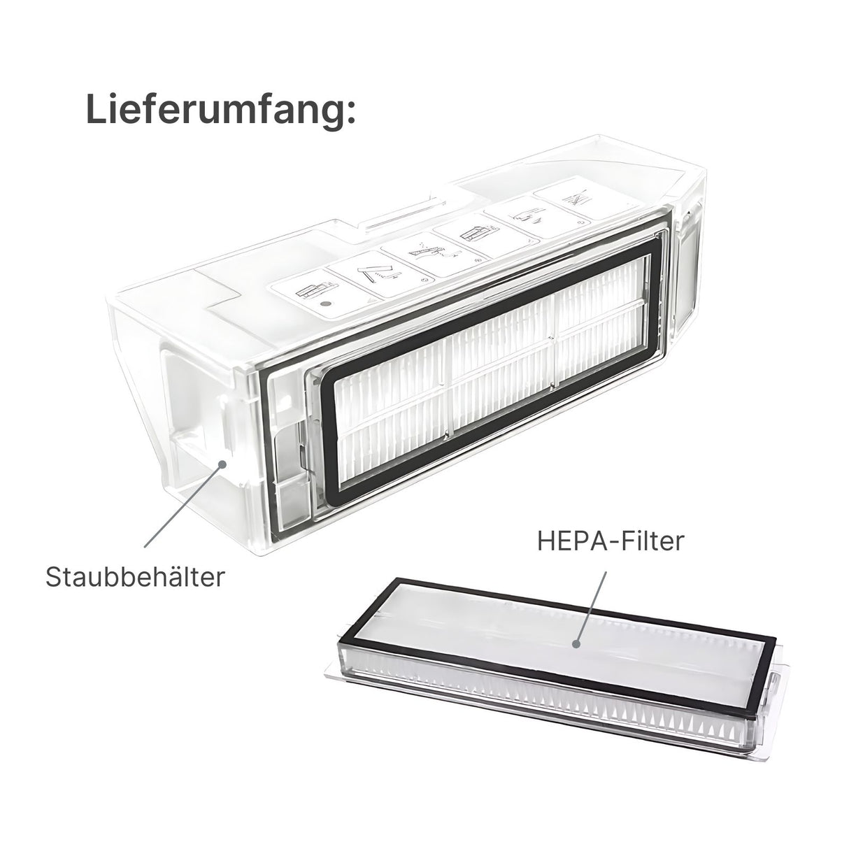 Alternative Staubbox mit HEPA-Filter zu Xiaomi X10 X10+