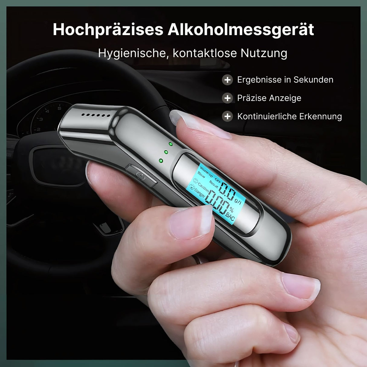 Tragbarer Alkoholtester digitaler LCD-Schnelltest Atemanalysierer