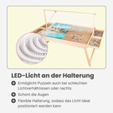 Puzzlebrett mit LED-Leiste und Auszügen Puzzletisch Puzzletafel Puzzleplatte