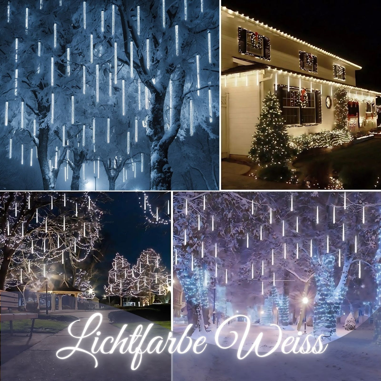Meteor-Lichter 2.8m LED Weihnachtslichter Wassertropfen Girlande Eiszapfen