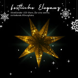 LED Leuchtstern Weihnachtsstern Beleuchtung Hanging Star Laterne Faltstern