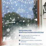 Weihnachtsaufkleber Fenster Weihnachtssticker klebbar mit festlichen Motiven