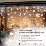 Fensterbilder Weihnachtssticker klebbar mit festlichen Motiven Weihnachtsaufkleber