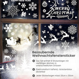 Festliche Motive Weihnachtssticker Fensterbilder klebbar Weihnachtsaufkleber