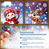 Fensterbilder für Kinder Weihnachtssticker Weihnachtsaufkleber Merry Christmas Happy New Year