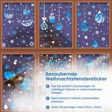 Weihnachtsaufkleber Let It Snow Weihnachtssticker Fensterbilder