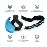 Magnetische Snowboardbrille Skibrille Schutzbrille Wintersportbrille