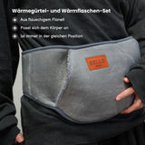 Wärmegürtel- und Wärmflaschen-Set Handwärmer Bauchwärmer Heizflasche