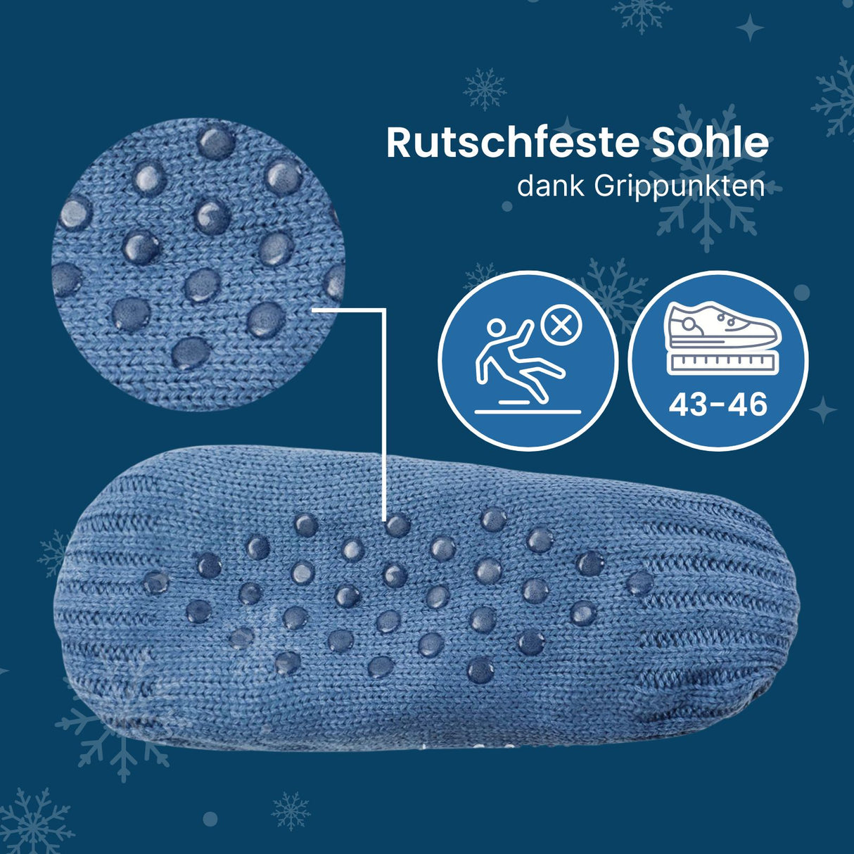 Fuzzy-Socken Gr. 43-46 Pantoffeln Wintersocken Kuschelsocken Hausschuhe