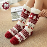 Weihnachtssocken Gr. 36-41 Kuschelsocken Wintersocken Fuzzy-Socken