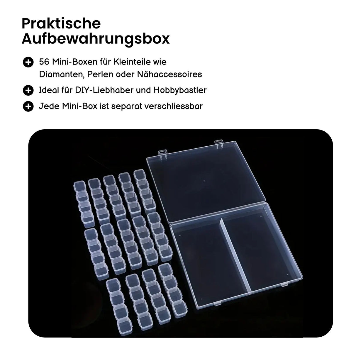 DIY-Diamond Painting-Organizer Sortierbox Aufbewahrungsbox mit Aufkleber