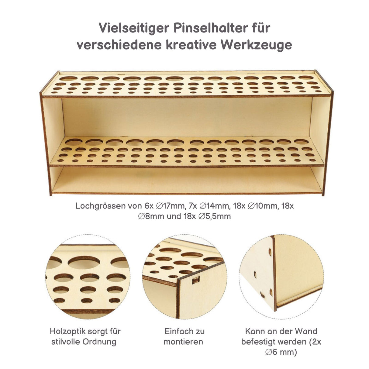 Pinselhalter Pinsel Ständer Malpinsel Aufbewahrungsbox Schminkpinsel Organizer
