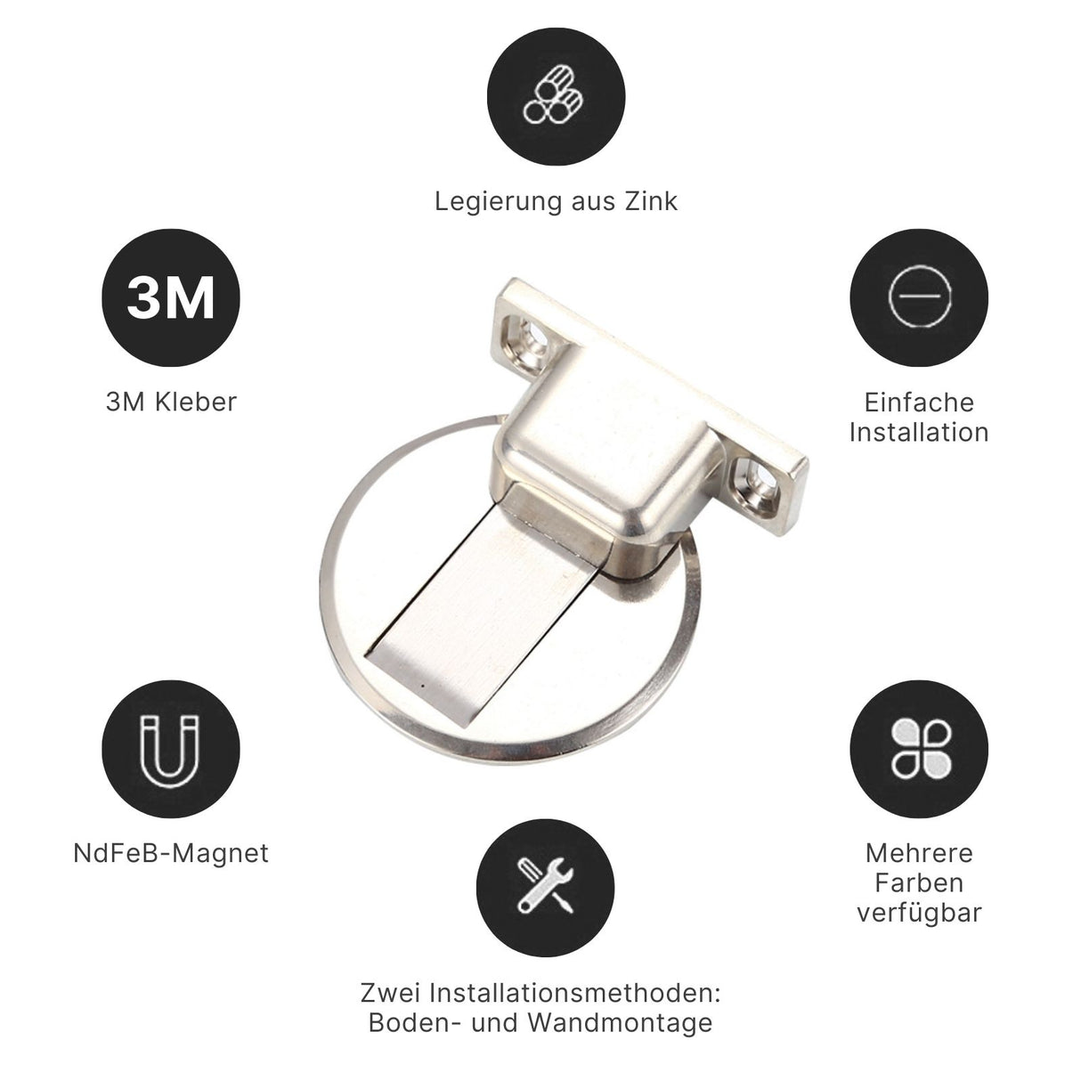 Magnetischer Türstopper Türdämpfer Türschnäpper Türpuffer Türkeil