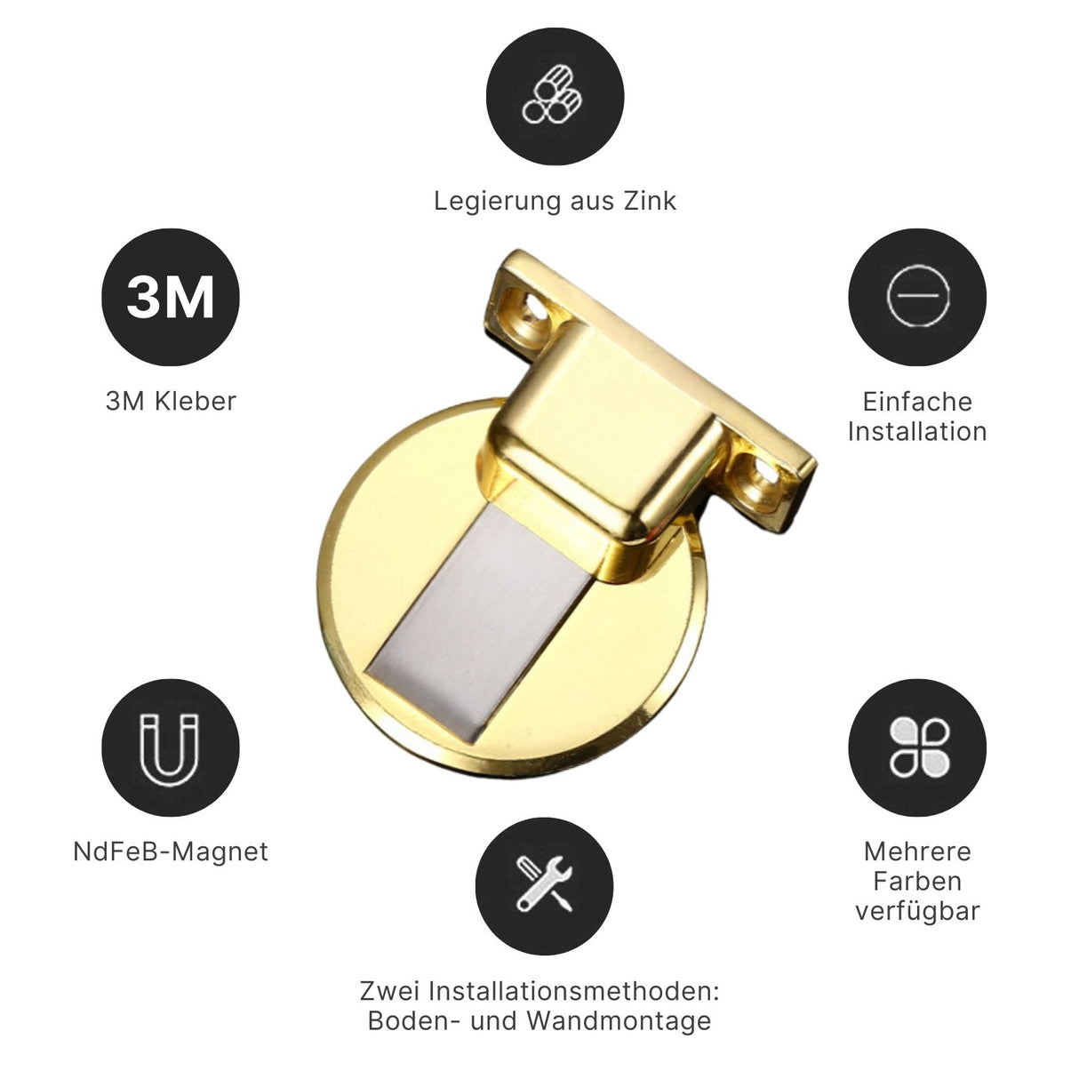 Magnetischer Türstopper Türschnäpper Türpuffer Türkeil Türdämpfer