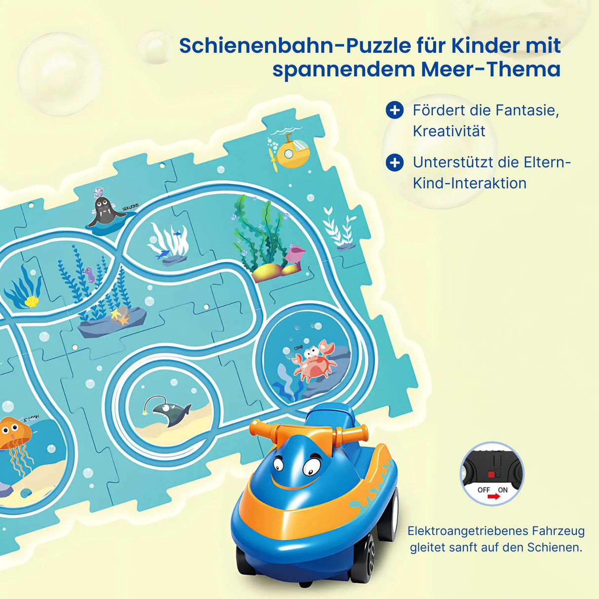 Kinderspielzeug Elektrisches Schienenbahn-Puzzle für Kinder Lernspielzeug