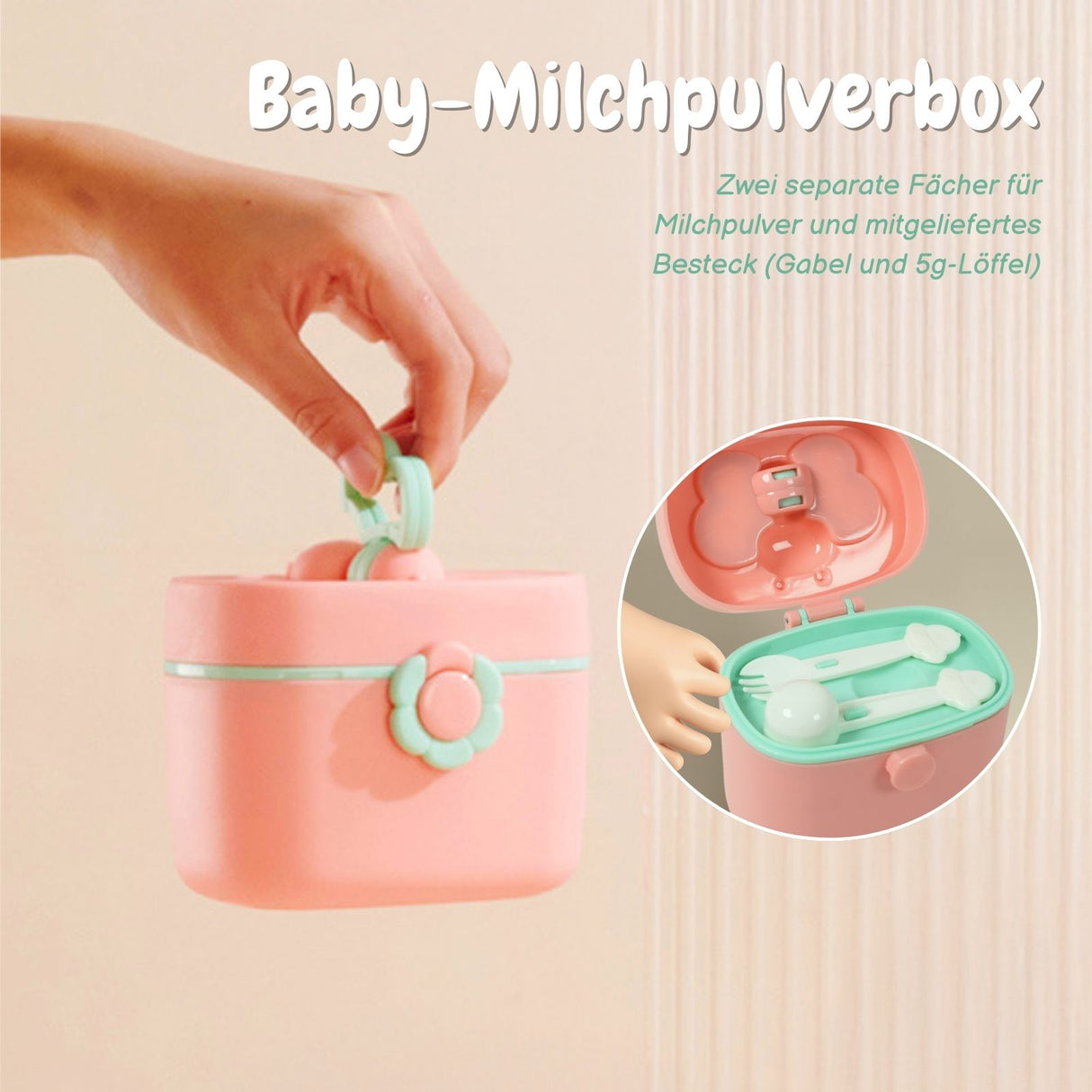 Baby-Milchpulverbox Lebensmittelbox Behälter Milchpulverspender Aufbewahrungsbox