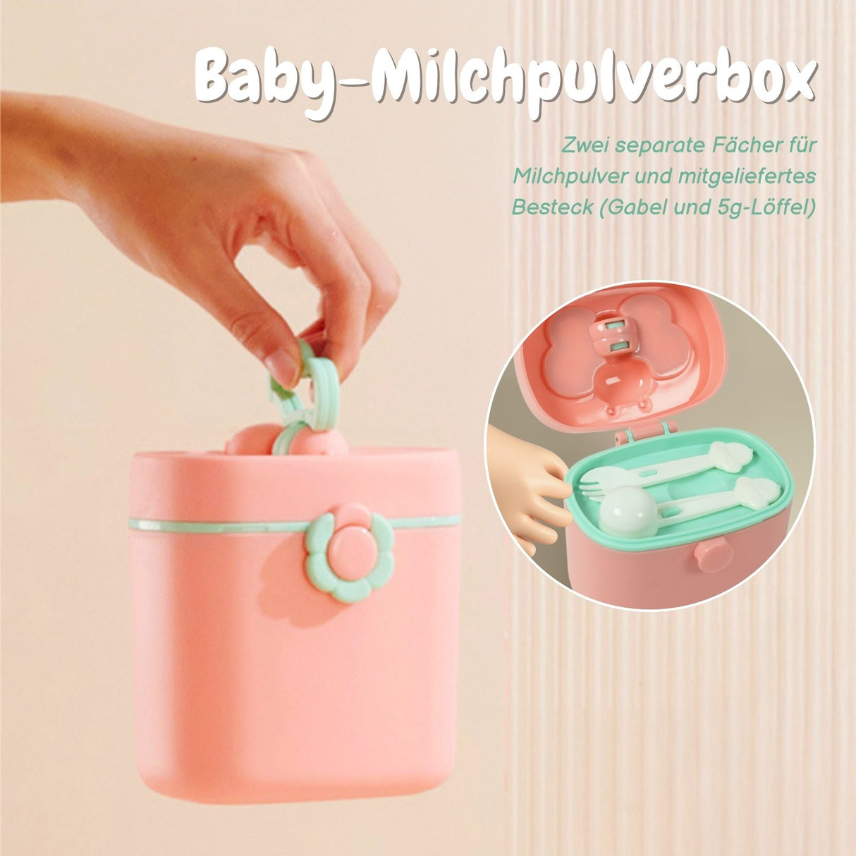 Baby-Milchpulverbox Behälter Lebensmittelbox Milchpulverspender Aufbewahrungsbox