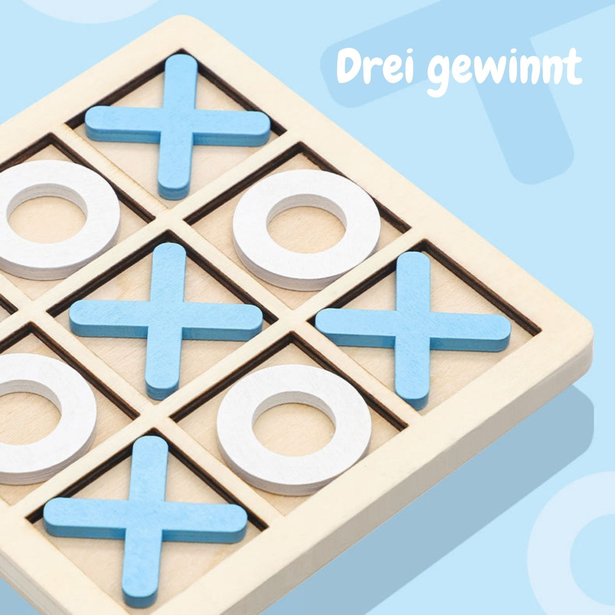 Tic Tac Toe Geschicklichkeitsspiel X und O Drei gewinnt Holzspielzeug