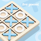 Tic Tac Toe Geschicklichkeitsspiel X und O Drei gewinnt Holzspielzeug