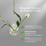 Hängende Glasvase Tränenform Blumenvase Vase Dekoration