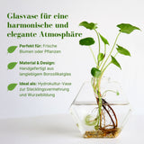 Stehende Glasvase Hexagonform Blumenvase Vase Dekoration