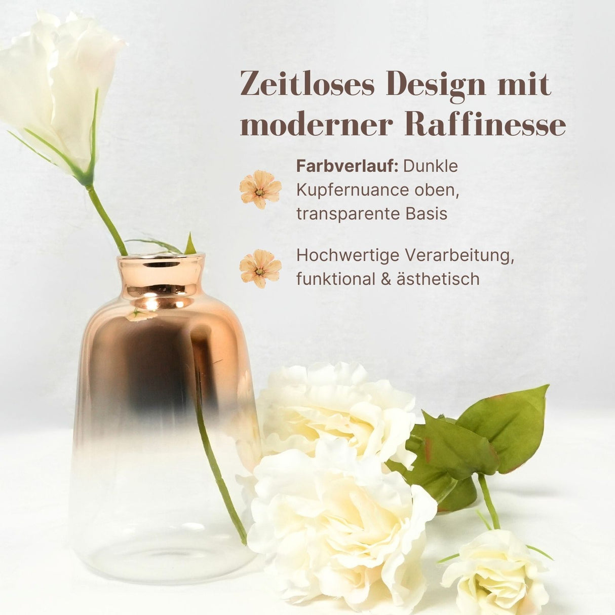 Glasvase Dekovase Blumenvase Tischvase Designvase