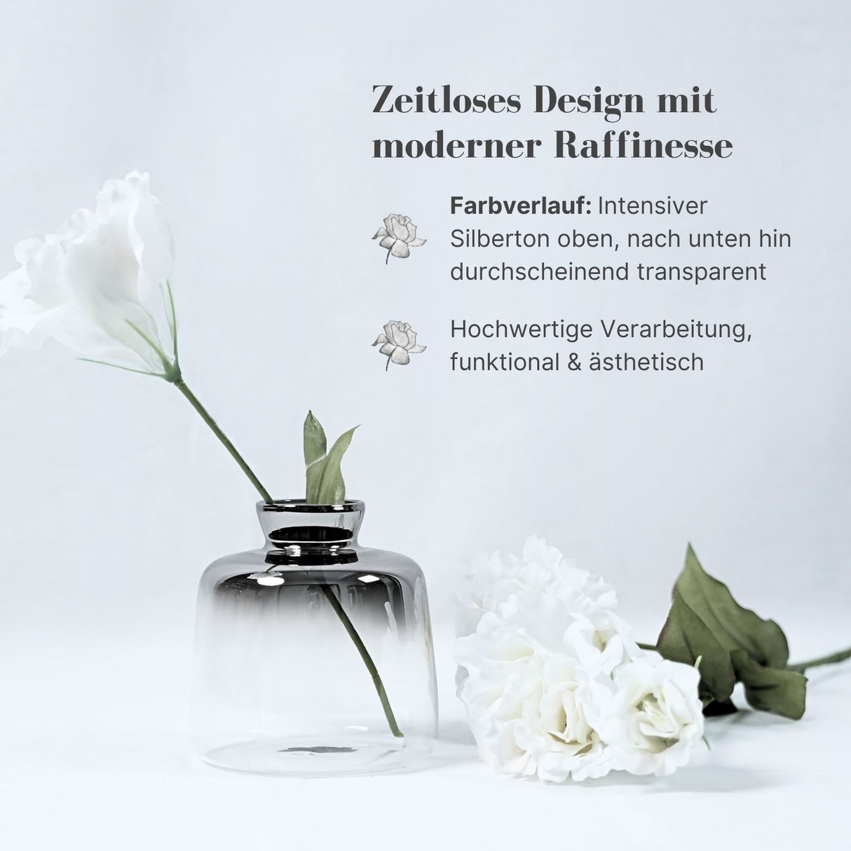 Tischvase Blumenvase Ziervase Glasvase Dekovase Designvase