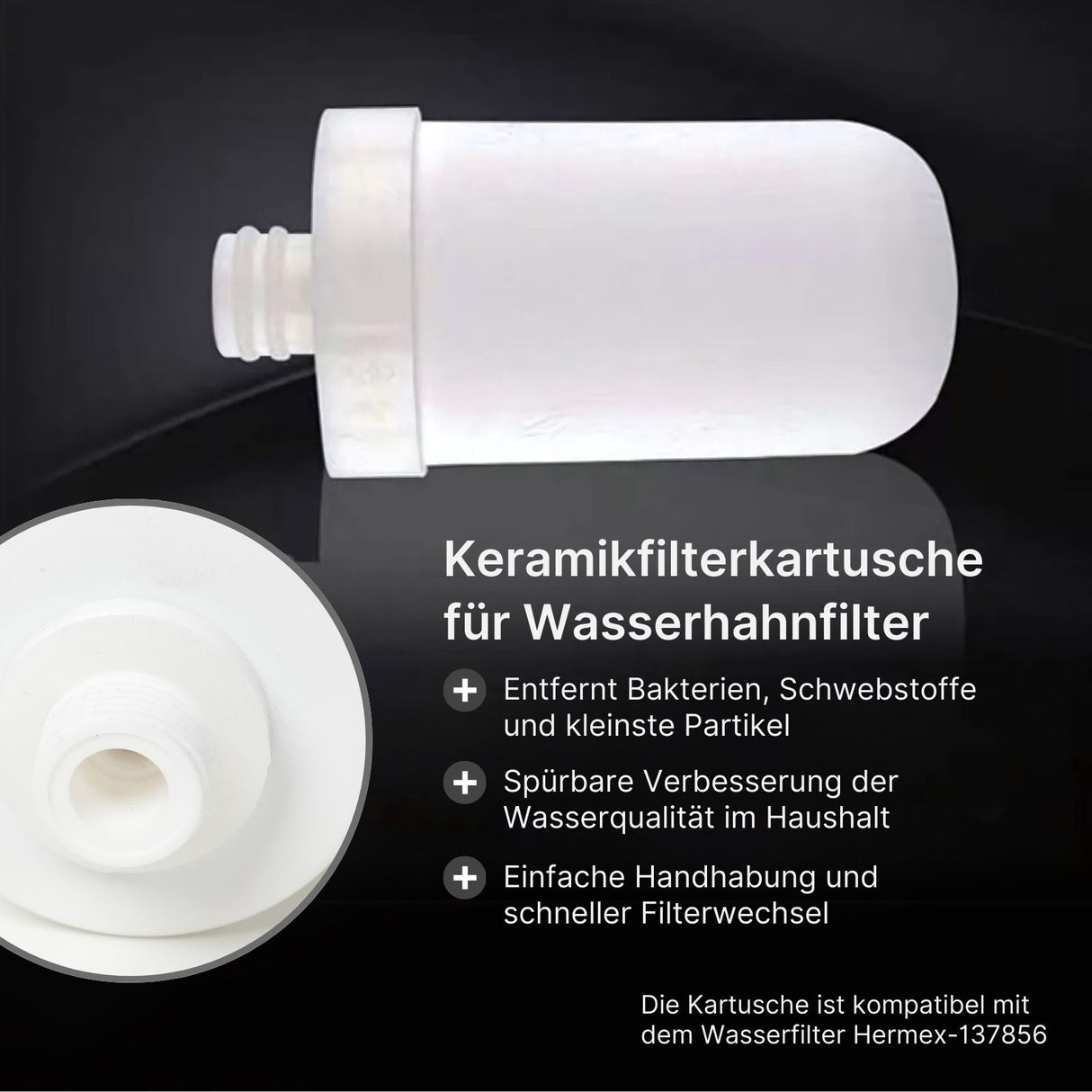 Keramik-Filterkartusche Ersatzfilter für Wasserhahnfilter 137856