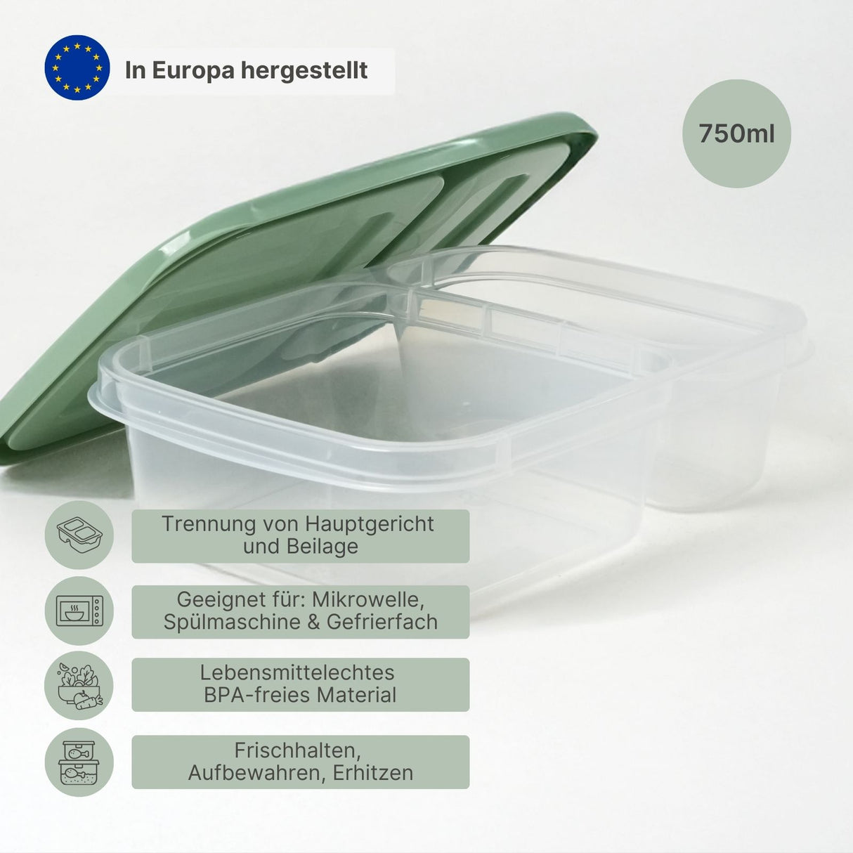 Lunchbox Meal-Prep Box Vorratsdose Aufbewahrungsbox Frischhaltedose