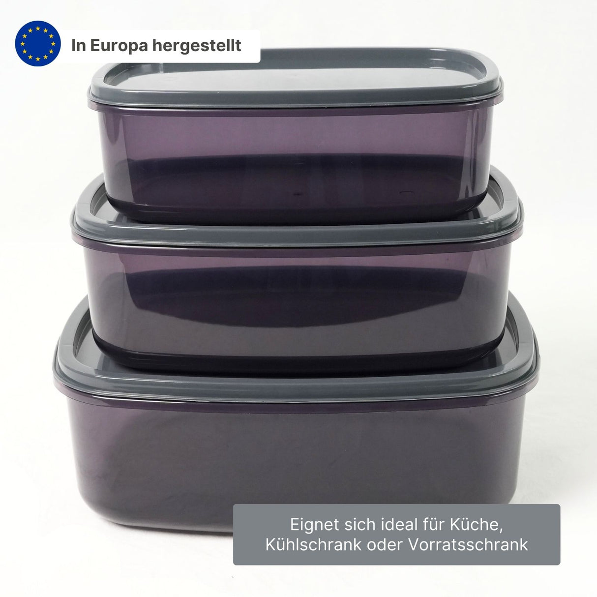 3er-Set Lichtschutz-Aufbewahrungsbox Vorratsdose Frischhaltedose