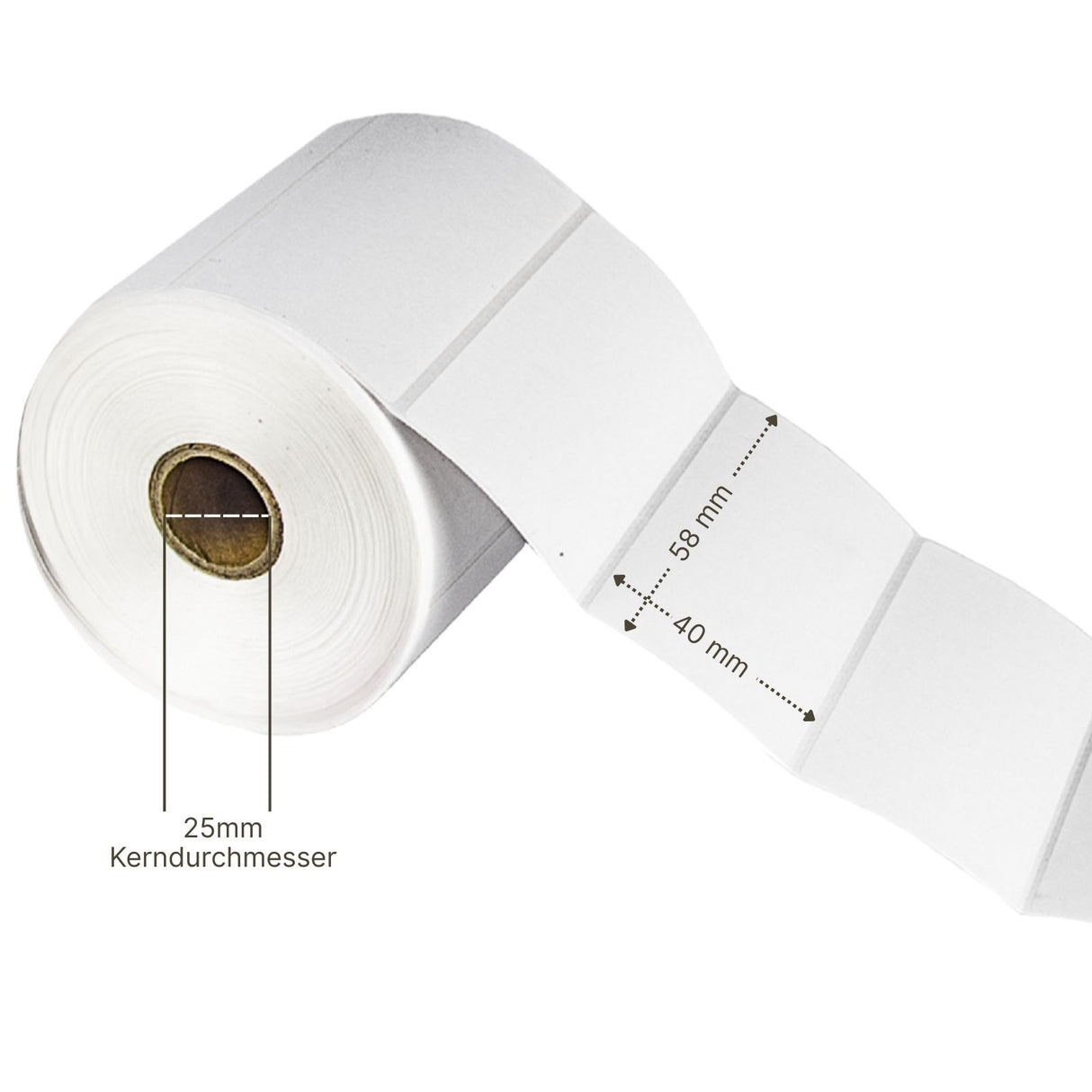 Alternative Etikettenrolle zu Zebra 58mm x 40mm Universaletiketten