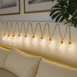 LED-Hanfseil-Lichterkette Solar-Leuchtkette Gartenbeleuchtung Lampe