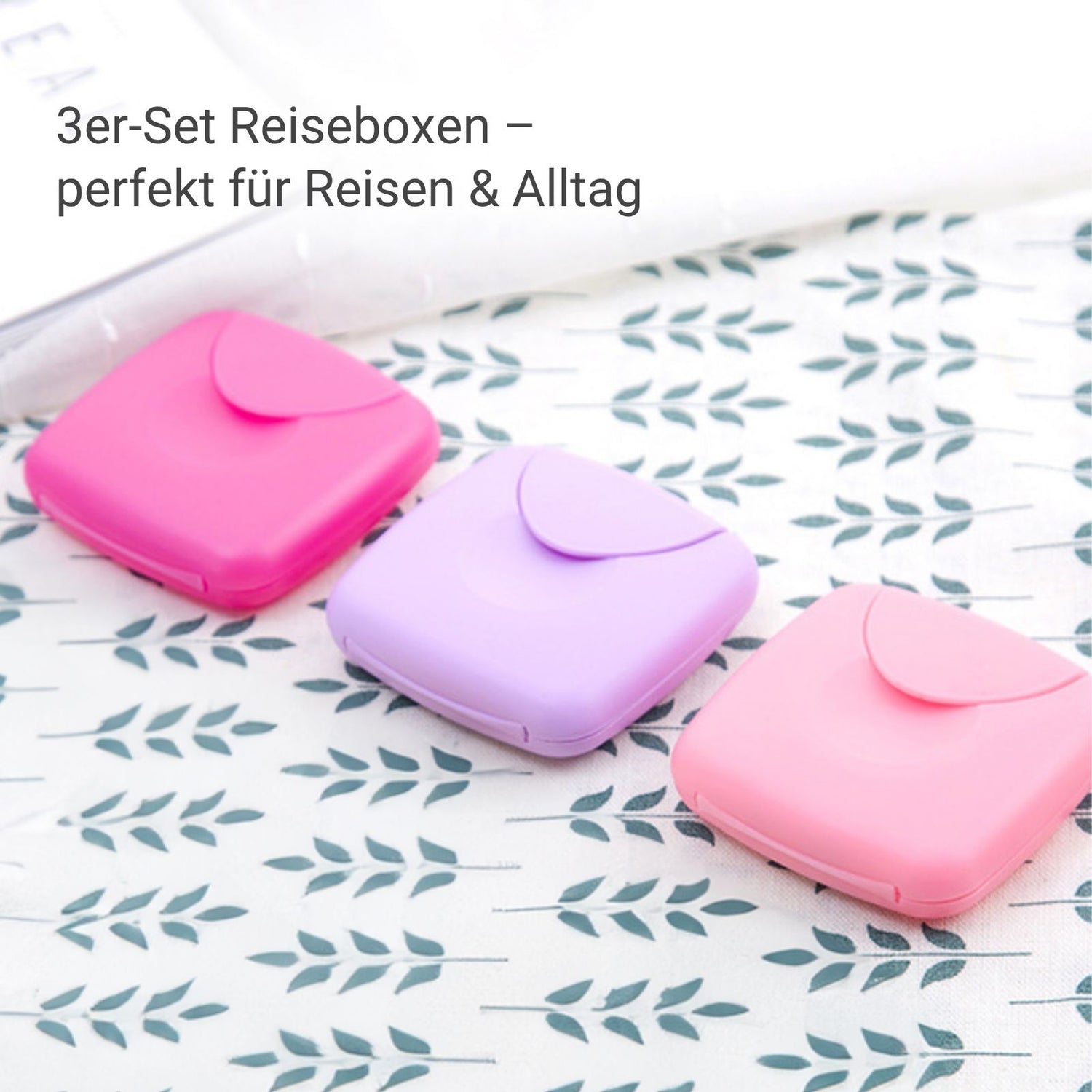 3er-Set Aufbewahrungsbox für Hygieneartikel Pflasterdose Reisedose Dose