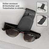 Brillenablage fürs Auto Sonnenblende-Clip Sonnenbrillenhalter Etui