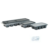 3er-Set Eiswürfelbehälter mit Deckel Eiswürfelformen Eiswürfelschalen