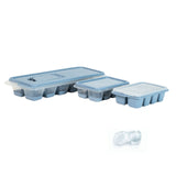 3er-Set Eiswürfelformen mit Deckel Eiswürfelbehälter Eiswürfelschalen