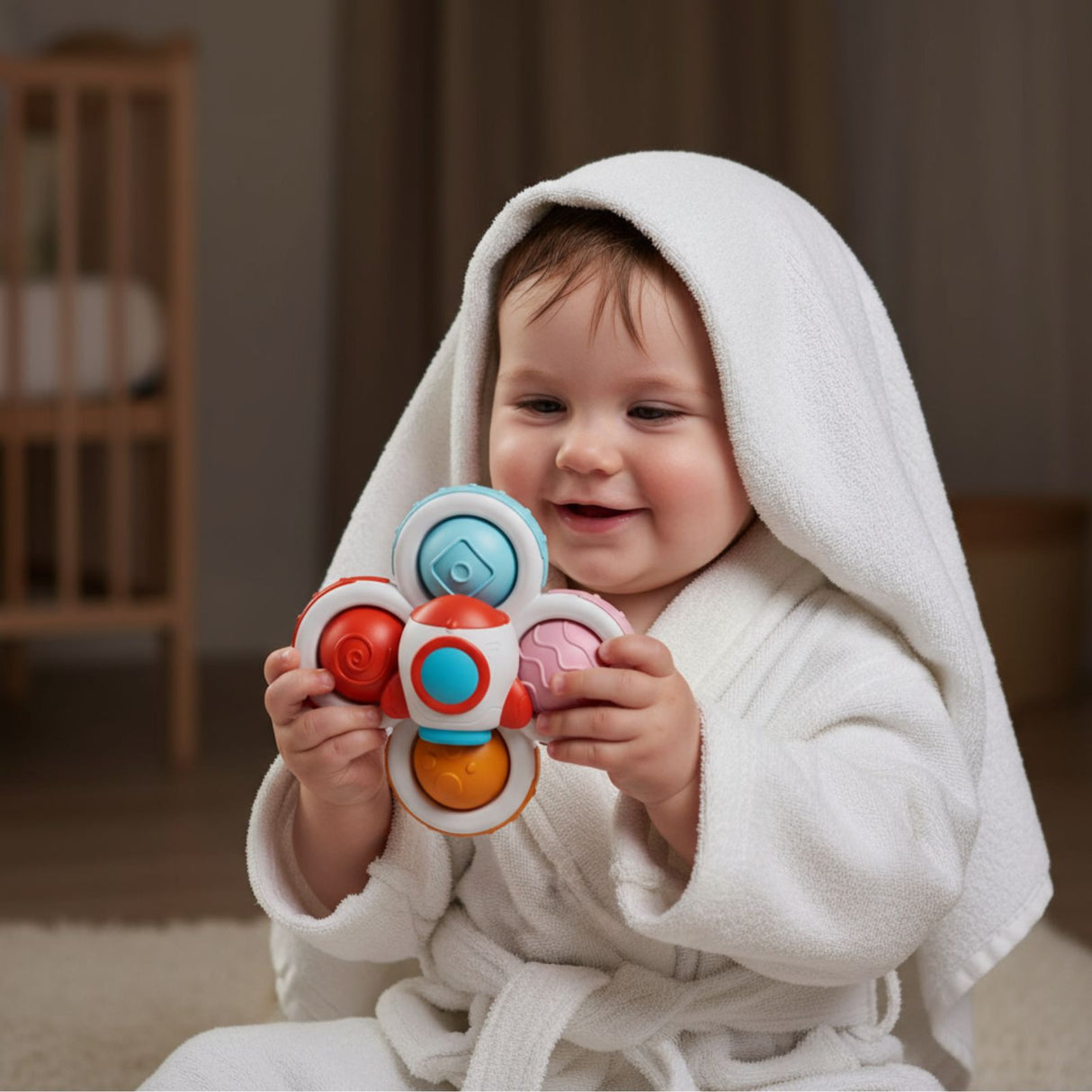 3er-Set Saugnapf-Kreisel Babyspielzeug Badespielzeug Fidget Spinner