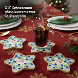 DIY-Mosaik-Bastelset Schneemann Mosaik-Untersetzer Stern-Untersetzer